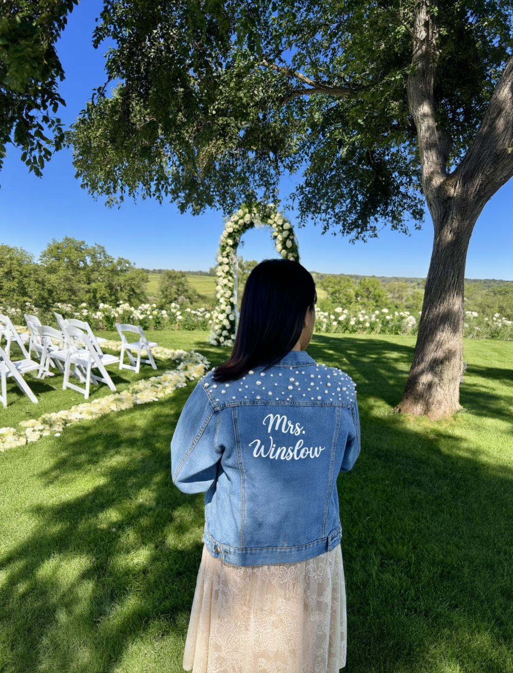 Custom Embroidered Bridal Jacket
