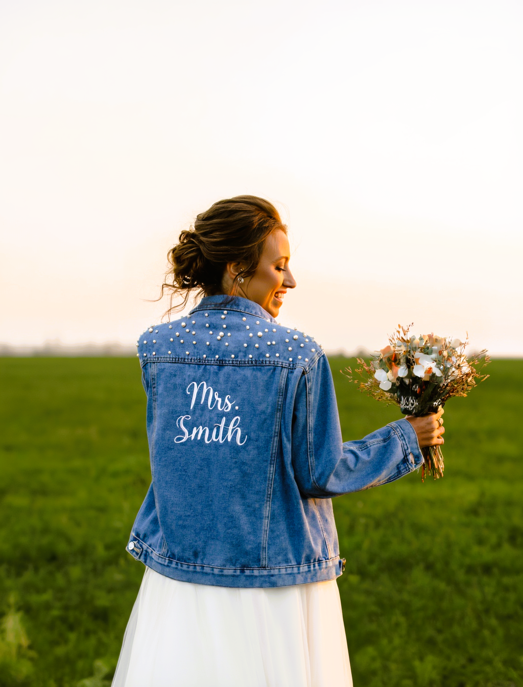 Custom Embroidered Bridal Jacket