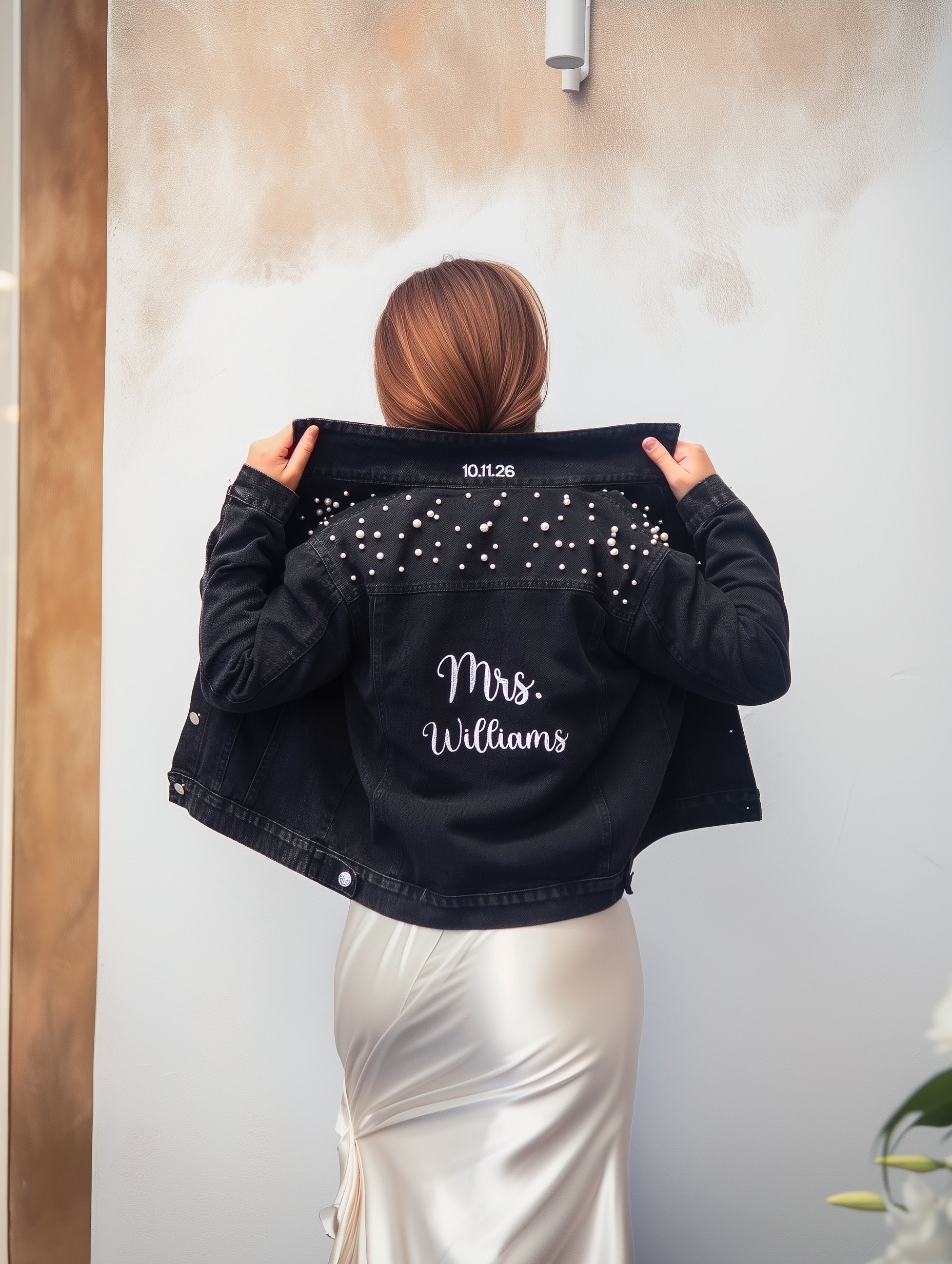Custom Embroidered Bridal Jacket
