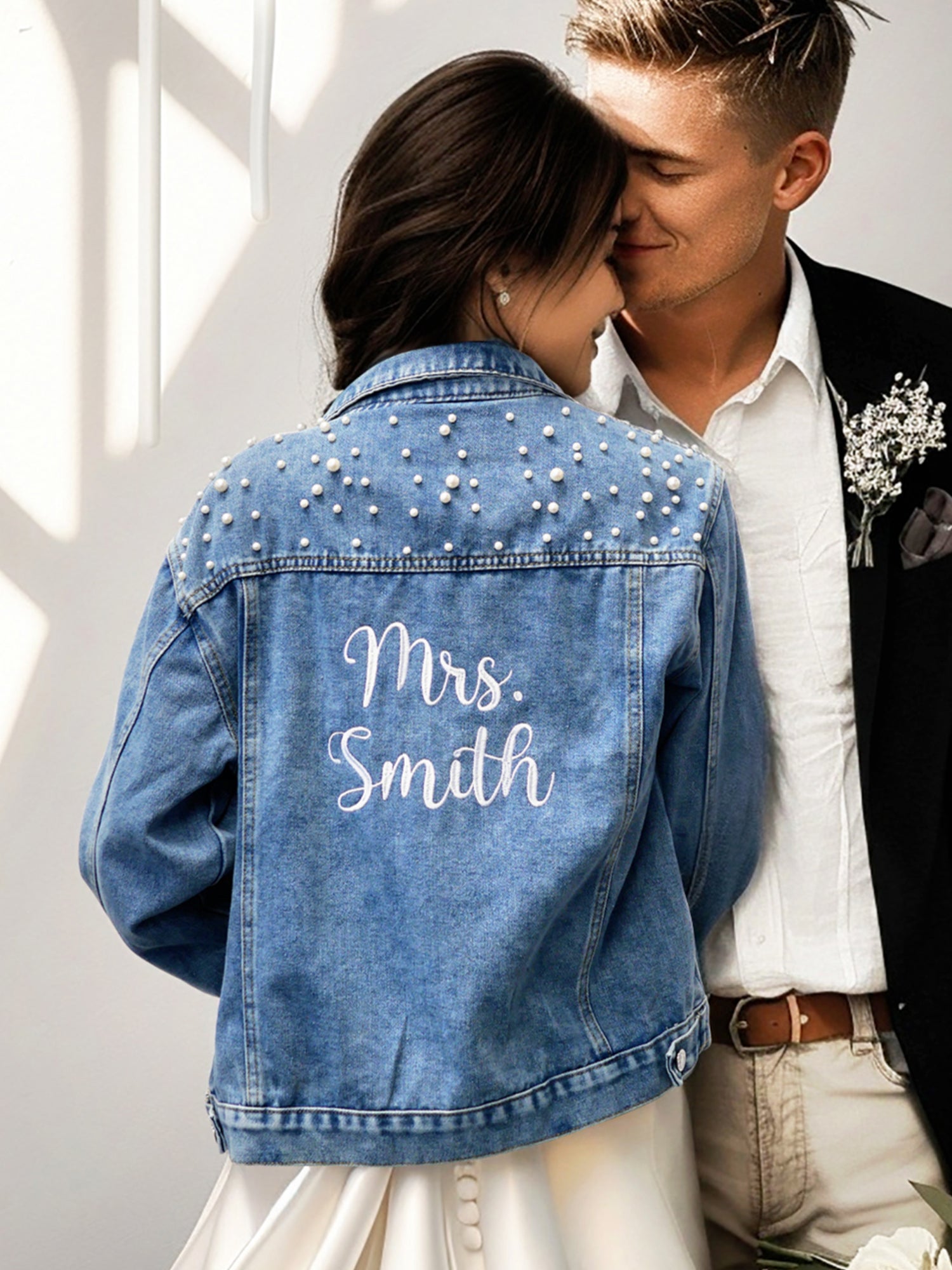 Custom Embroidered Bridal Jacket